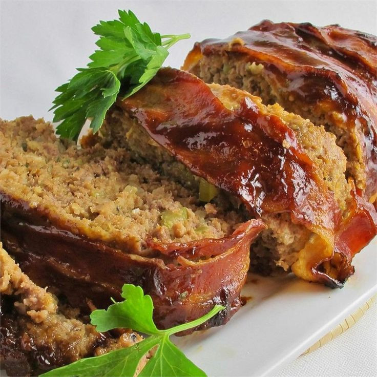 Bbq Bacon Wrapped Meatloaf
 BBQ Bacon Wrapped Meatloaf With images