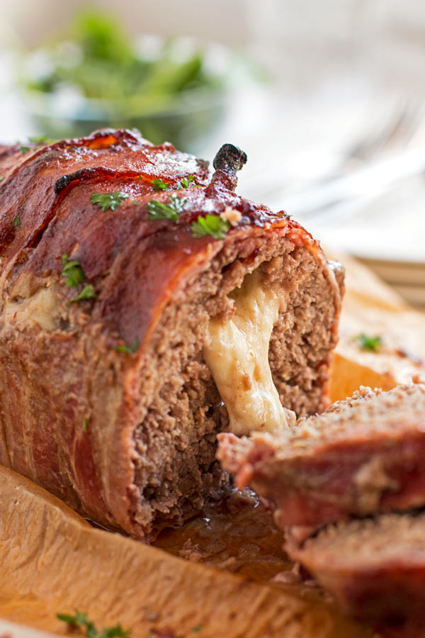 Bbq Bacon Wrapped Meatloaf
 Mozzarella Stuffed Bacon Wrapped Meatloaf Recipe