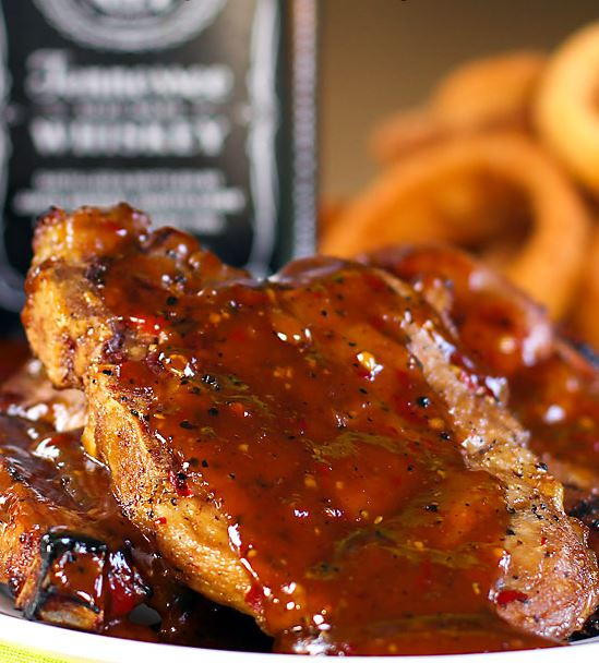 Bbq Sauce Pork Chops
 Grilled Pork Chops with Whiskey BBQ Sauce