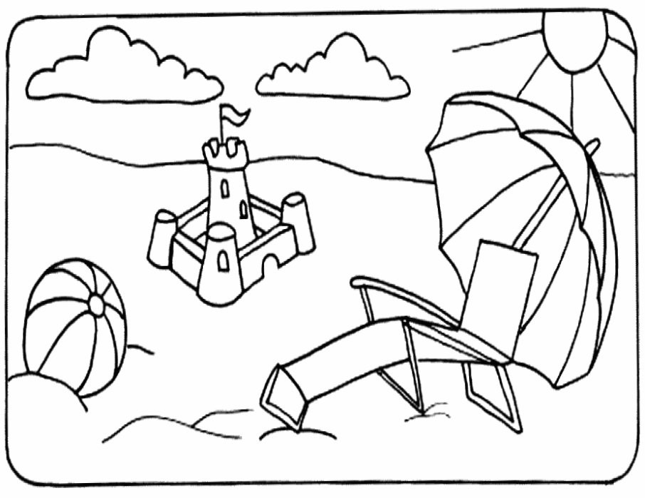 Beach Coloring Pages For Kids
 Fun Coloring Pages Beach Coloring Pages