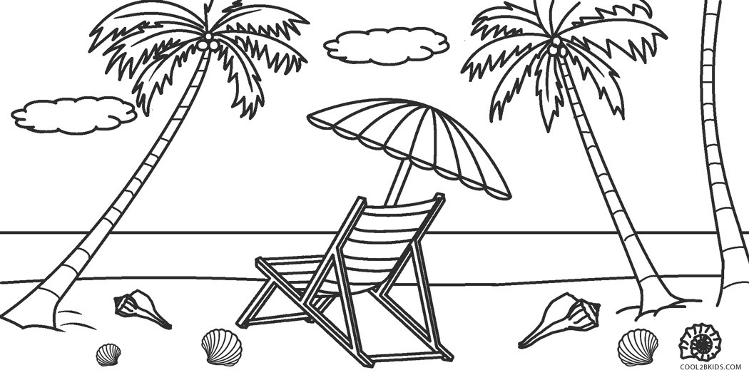 Beach Coloring Pages For Kids
 Free Printable Beach Coloring Pages For Kids