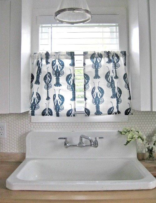 Beach Kitchen Curtains
 Small Nautical Cottage Living on Prince Edward Island