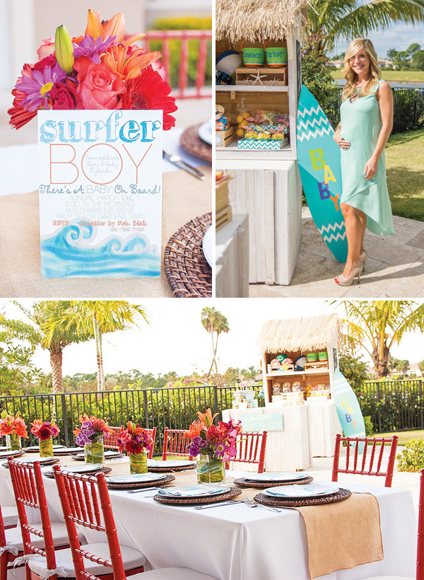 Beach Party Ideas For Adults
 “There’s a Baby on Board ” Surfing Themed Baby Shower