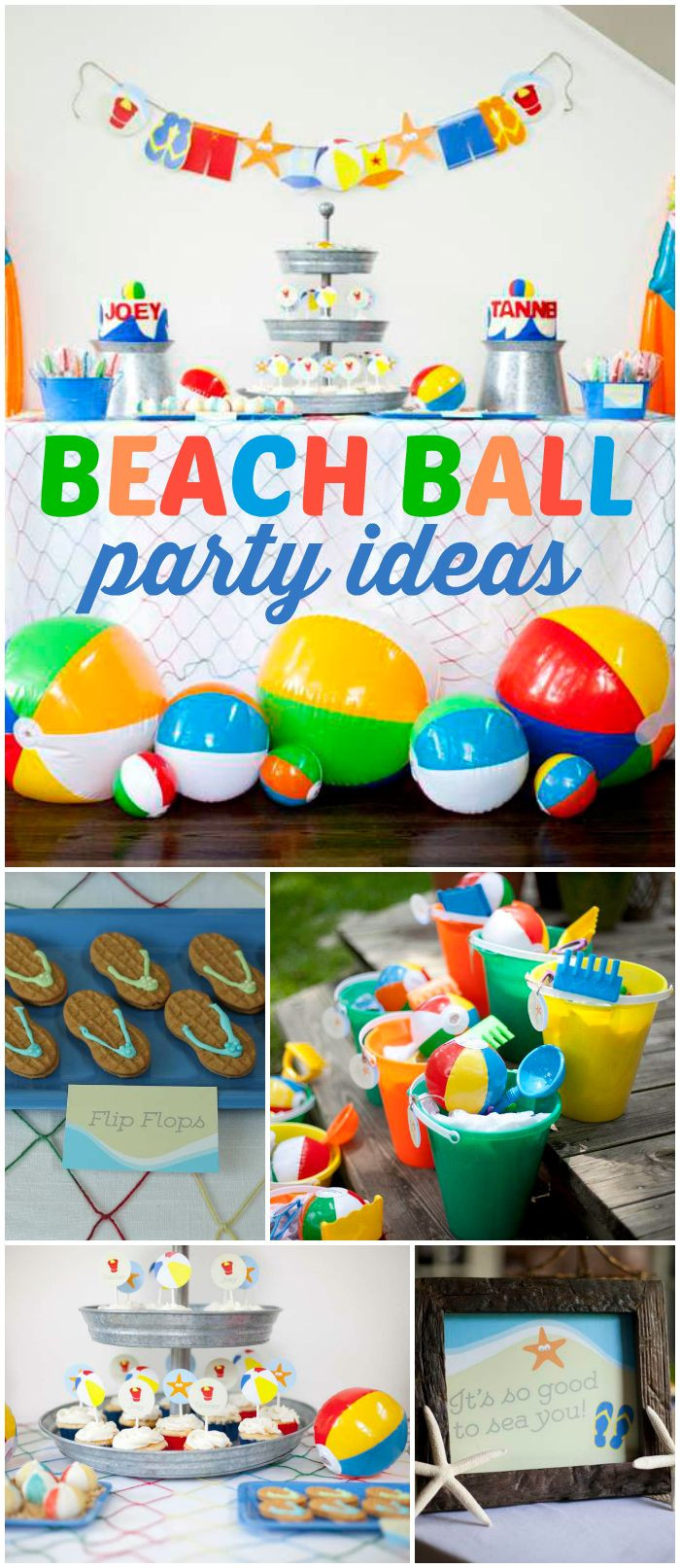 Beach Party Ideas For Adults
 Lots of colorful beach balls are at this fun party See