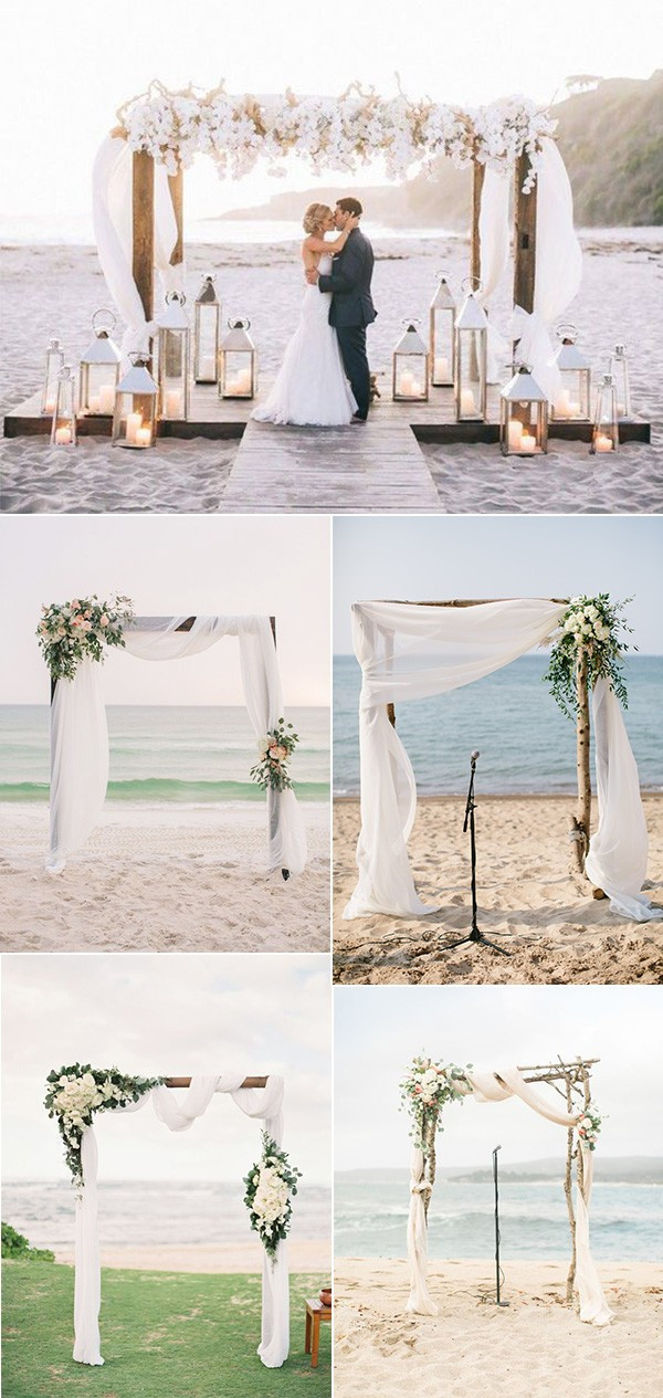 Beach Wedding Arch
 20 Stunning Beach Wedding Ceremony Ideas Backdrops Arches