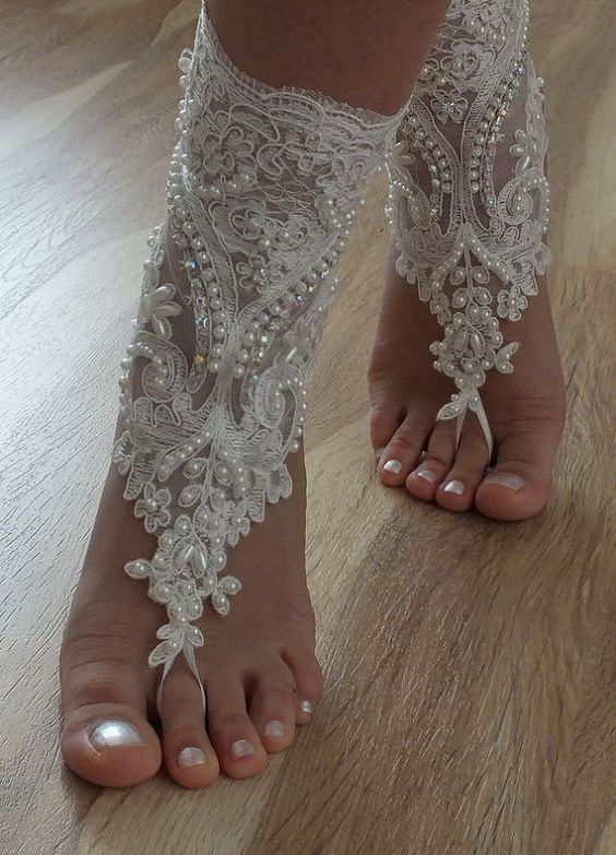 Beach Wedding Sandals
 Barefoot Wedding Sandal Inspiration for 2017 Hot
