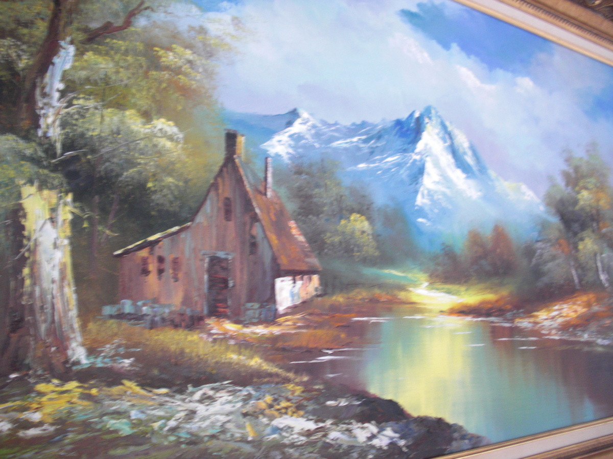 Beautiful Landscape Paintings
 Vintage G Whitman Beautiful Landscape Oil Painting