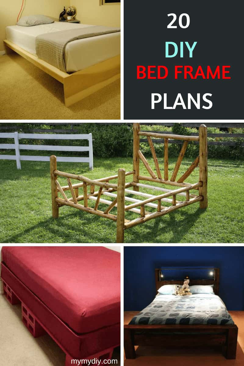 Bed Frame DIY Plans
 20 Masterly DIY Bed Frames [Free Plans] MyMyDIY
