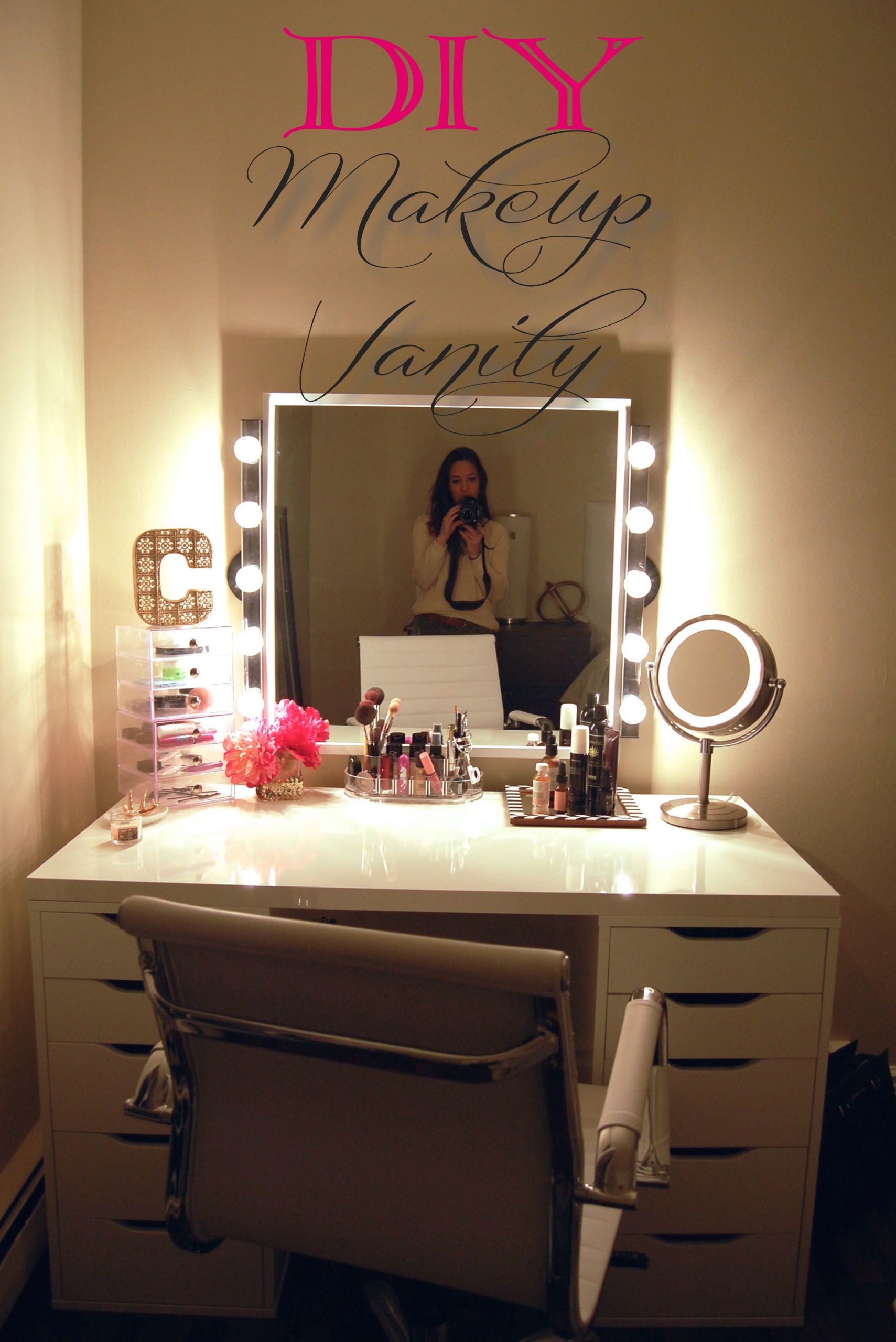 Bedroom Makeup Vanity With Lights
 DIY Makeup Vanity – Made2Style