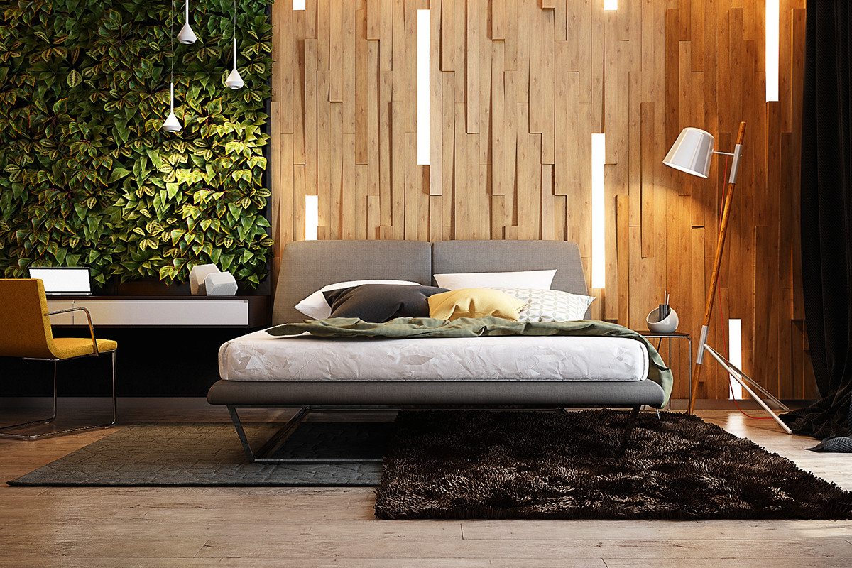 Bedroom Wall Design
 Wooden Wall Designs 30 Striking Bedrooms That Use The