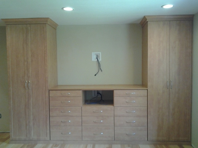 Bedroom Wall Units With Drawers
 Bedroom wall unit with space for a 60" TV Extra hanging
