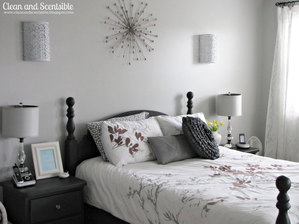 Bedroom With Grey Walls
 Master Bedroom Makeover Clean and Scentsible