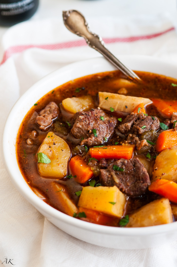 Beef Stew On Stove
 Slow Cooker Guinness Beef Stew Aberdeen s Kitchen