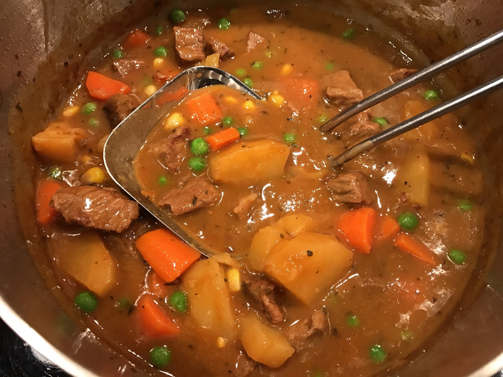 Beef Stew On Stove
 Savory Stove Top Beef Stew