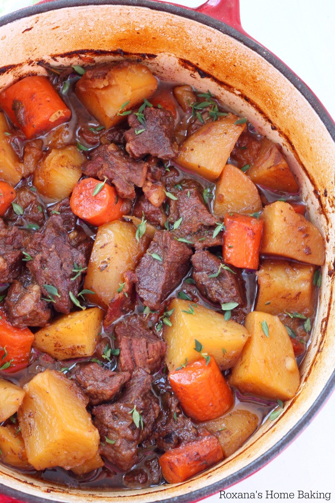 Beef Stew With Carrots And Potatoes
 Beer braised beef with carrots and potatoes recipe