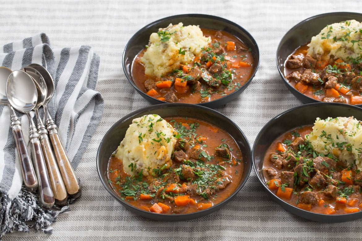 Beef Stew With Carrots And Potatoes
 Recipe Beef Stew & Cheesy Mashed Potatoes with Carrots