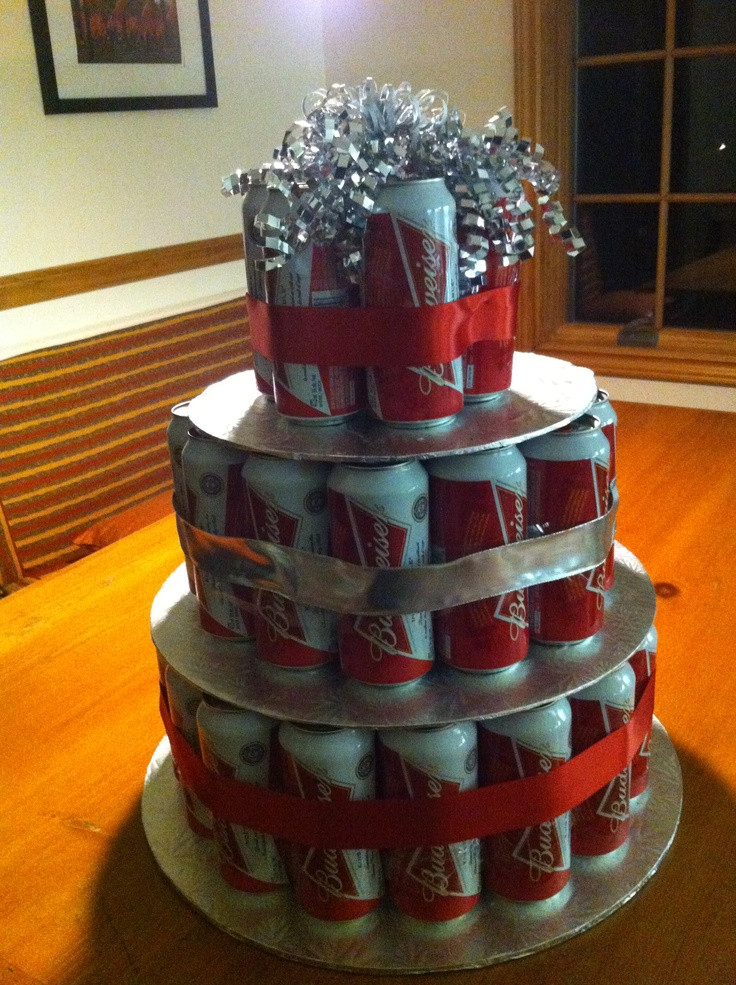 Beer Can Birthday Cake
 Budweiser Beer Can Cake Colin s Birthday Cake