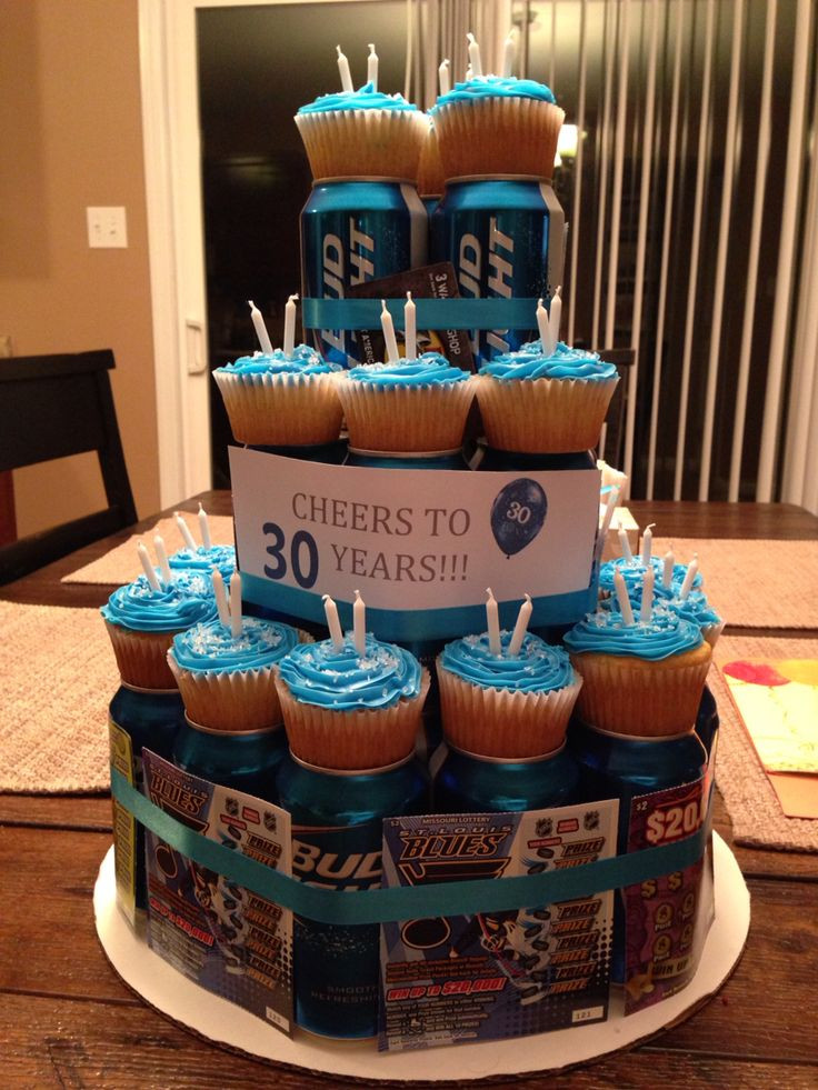 Beer Can Birthday Cake
 Cheers to 30 years Beer can cake …