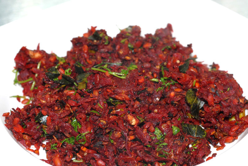 Beetroot Indian Recipes
 GRATED BEETROOT CURRY