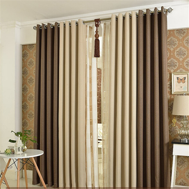 Beige Kitchen Curtains
 [byetee] Beige Coffee Bedroom Blackout Window Kitchen