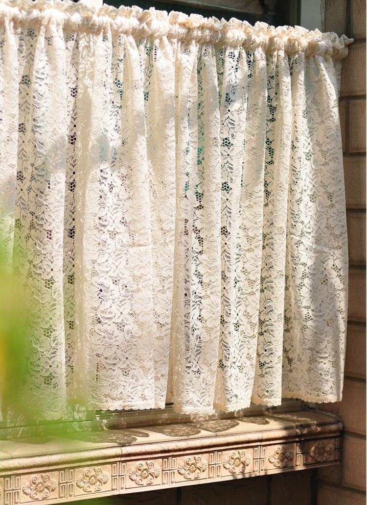 Beige Kitchen Curtains
 Aliexpress Buy American rustic elegant lace coffee