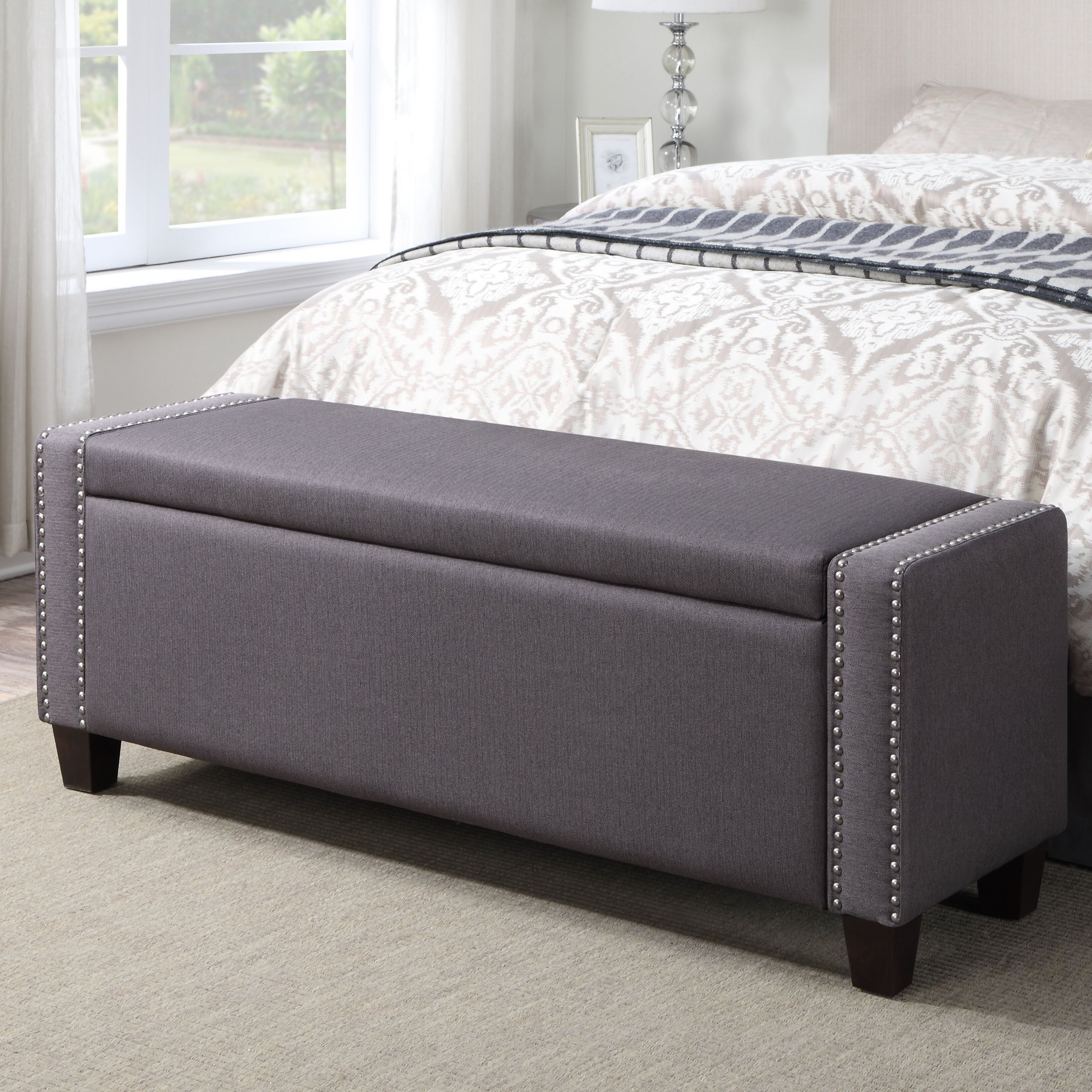 Bench For Bedroom With Storage
 House of Hampton Gistel Upholstered Storage Bedroom Bench