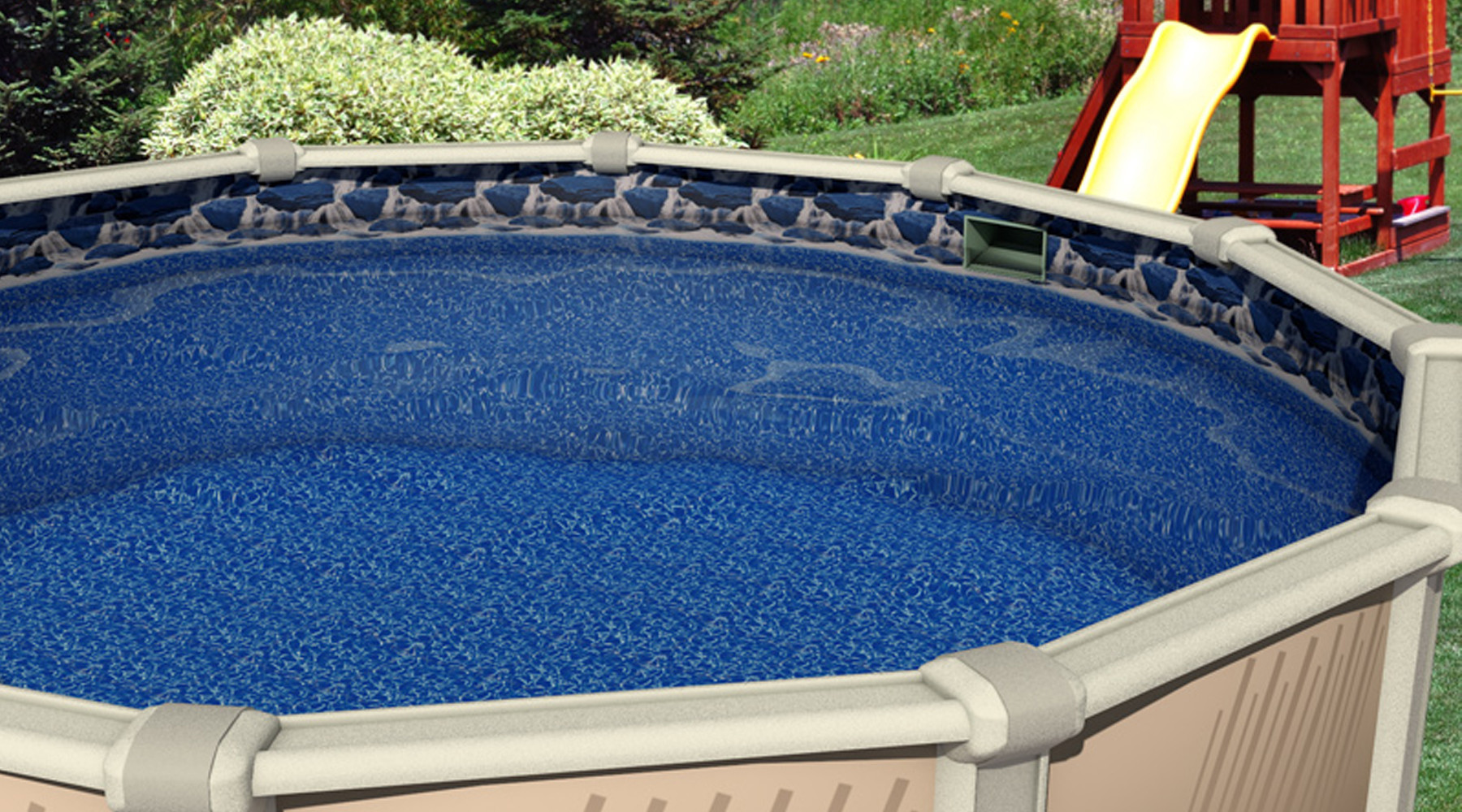 Best Above Ground Pool Liner
 24 ft Round Overlap Waterfall Ground Swimming Pool