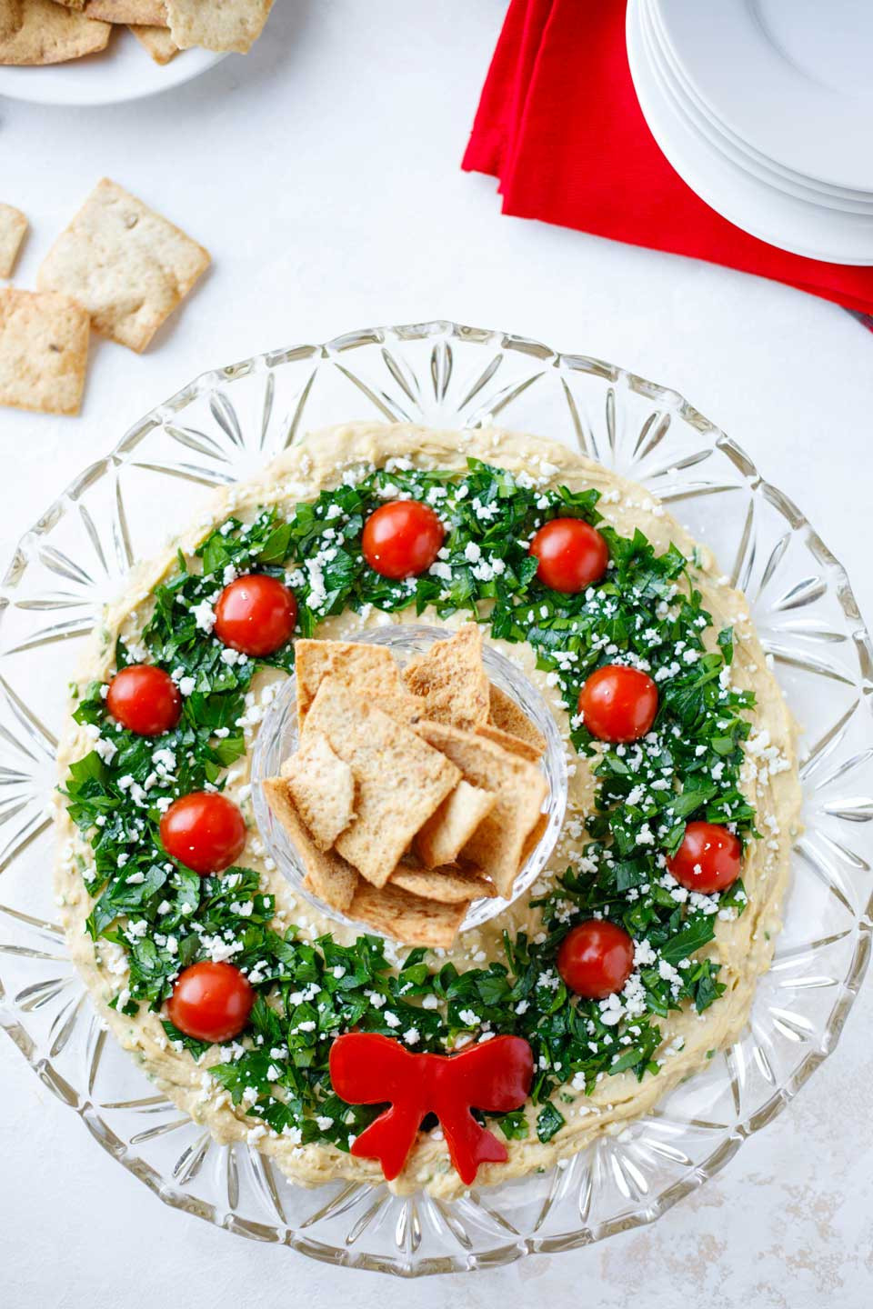 Best Christmas Party Appetizers
 Easy Christmas Appetizer "Hummus Wreath" Two Healthy