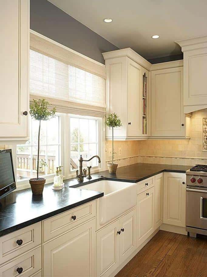 Best Colors For Small Kitchen
 28 Antique White Kitchen Cabinets Ideas in 2019 Liquid Image