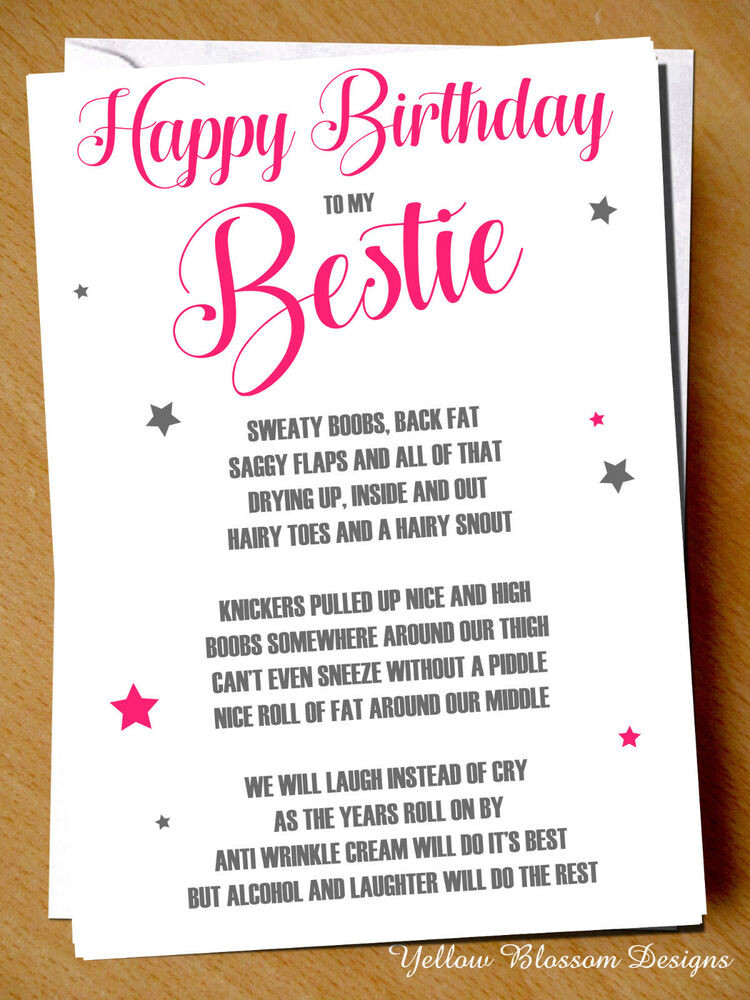 Best Friend Birthday Wishes Funny
 Funny Cheeky Happy Birthday Card Best Friend Bestie