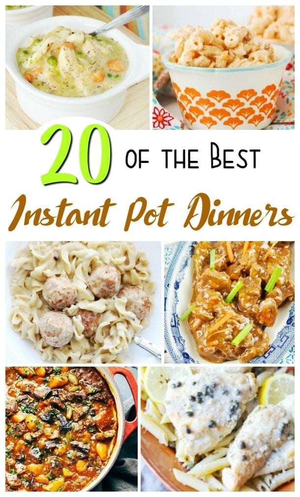 Best Instant Pot Dinner Recipes
 20 Instant Pot Recipes Delicious & Easy Dinners