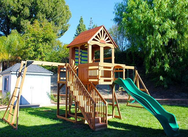 Best Kids Swing Set
 Getting Outside with Our Oceanview Wooden Swing Set and