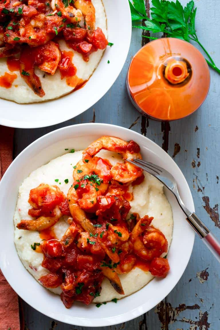 Best Shrimp And Grits Recipe
 spicy shrimp and cheese grits with tomato Healthy