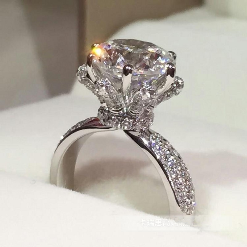 Best Wedding Rings For Women
 choucong Fashion ring Genuine 3ct Stone AAAAA zircon cz