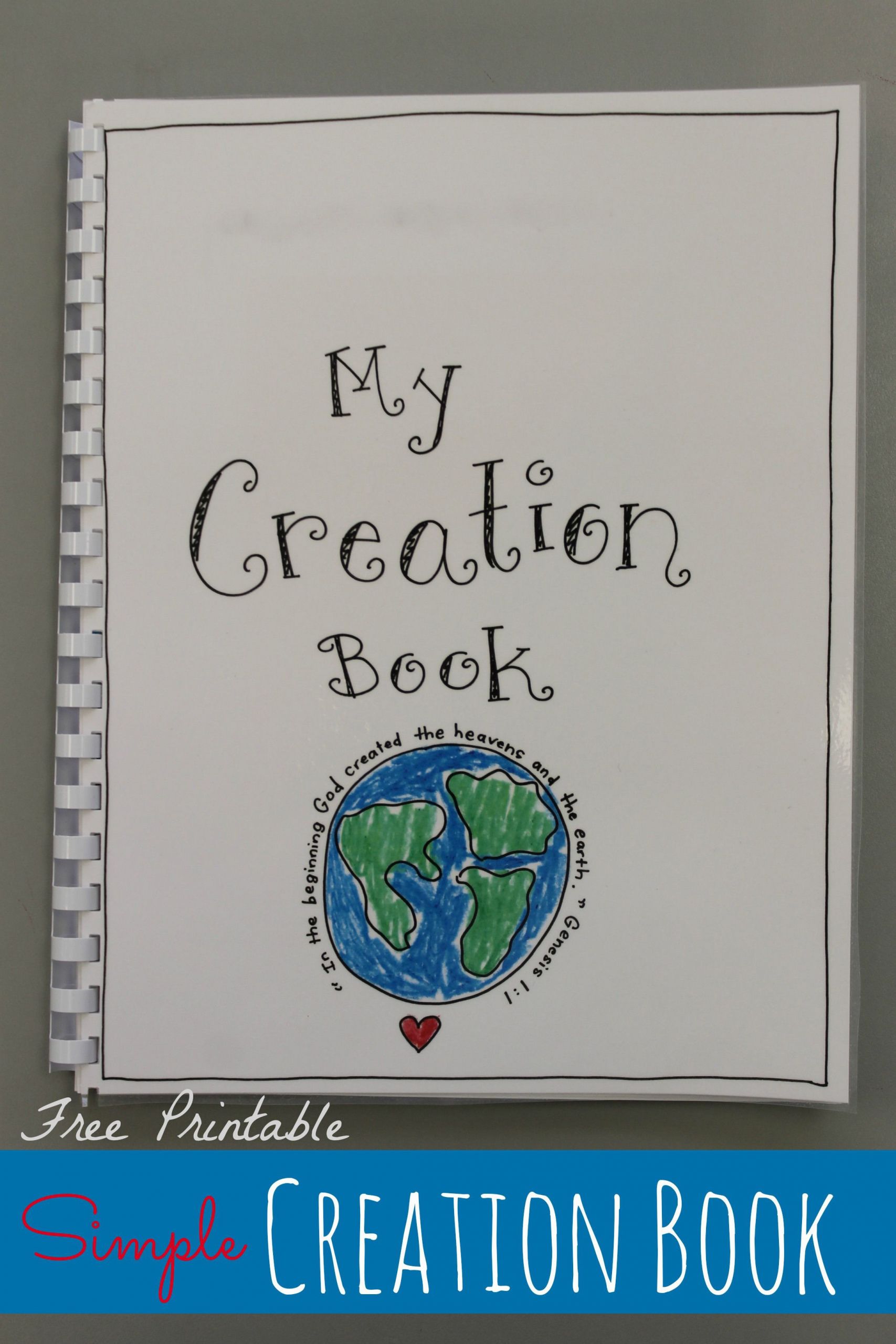 Bible Crafts For Preschoolers Free
 Creation Book FREE Printable