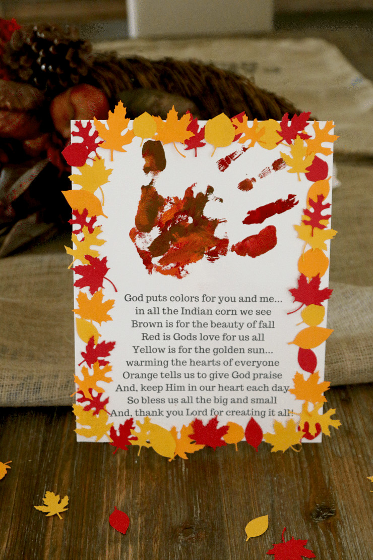 Bible Crafts For Preschoolers
 Thanksgiving Handprint Craft for Kids