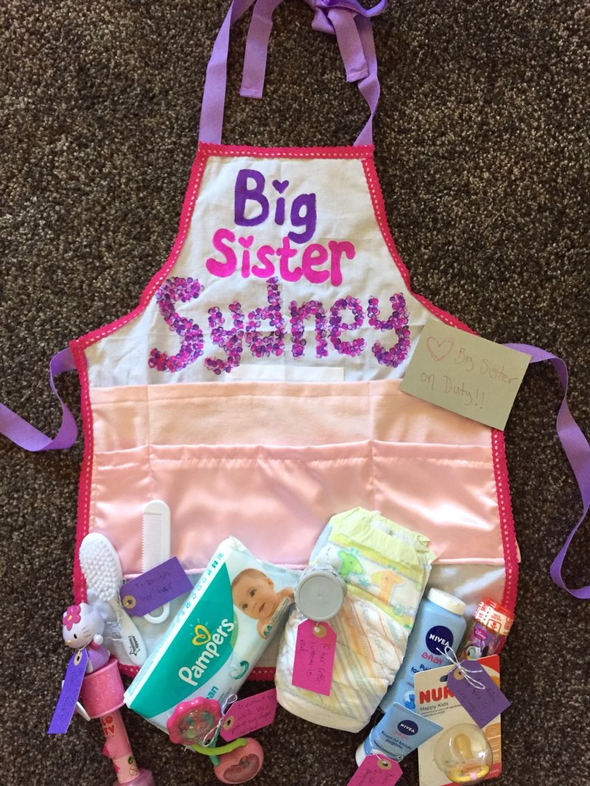Big Brother Gift Ideas From Baby
 Big Sister Apron shower for big sister sister of new