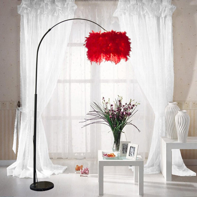 Big Lamps For Living Room
 Big feathery foyer floor lamp light living room ajustable