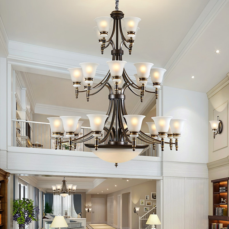 Big Lamps For Living Room
 Modern led Chandelier Lighting Villa Living Room Hotel