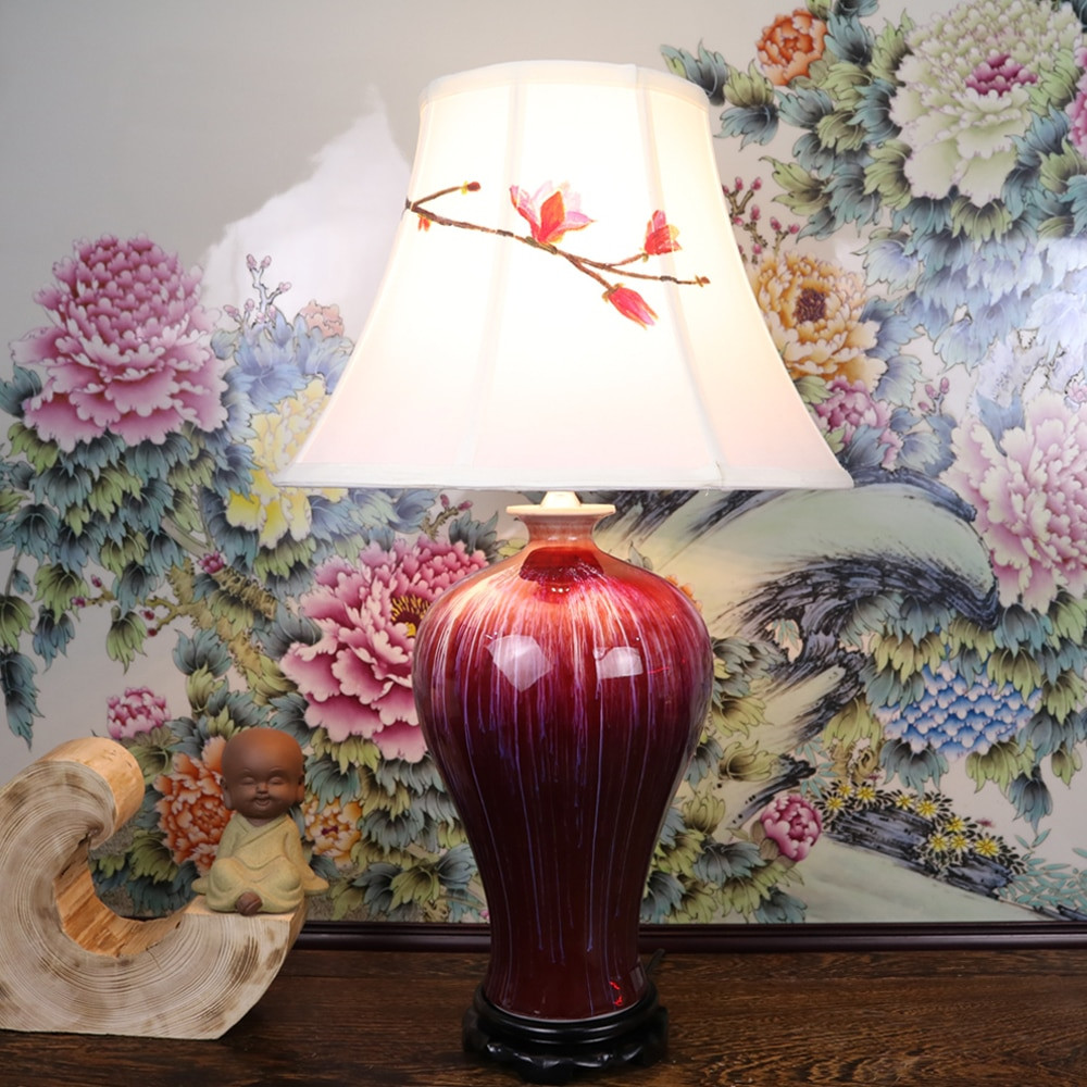 Big Lamps For Living Room
 Vintage chinese porcelain ceramic table lamp bedroom