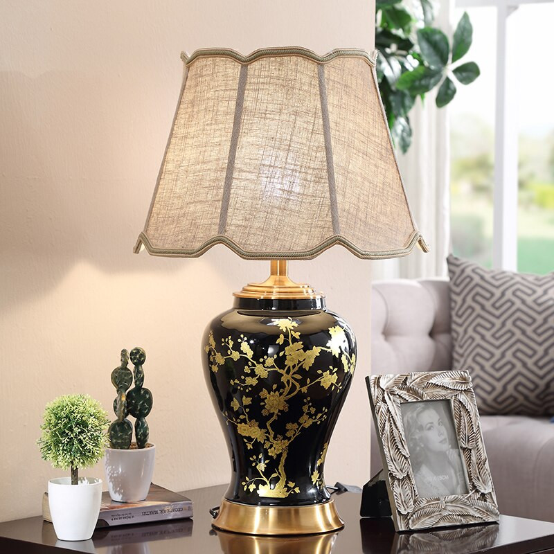 Big Lamps For Living Room
 Ceramic Table Lamp Bedroom Bedside Lamp Creativity