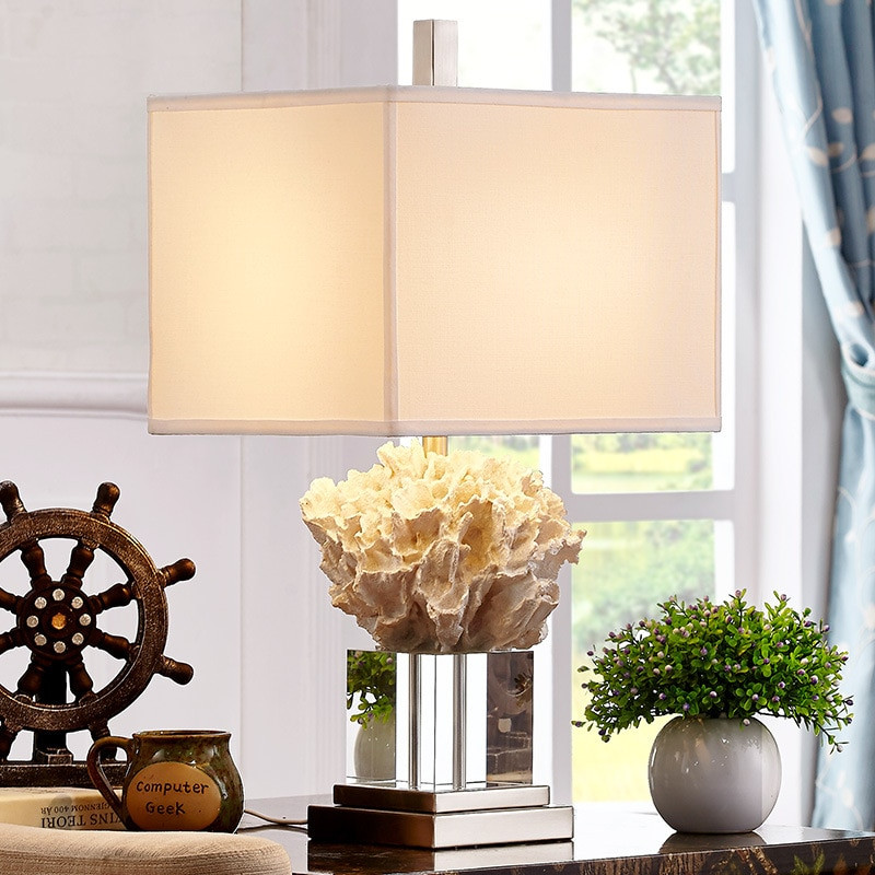 Big Lamps For Living Room
 YOOK 30 57CM Mediterranean Model Tenant Hall Coral Crystal