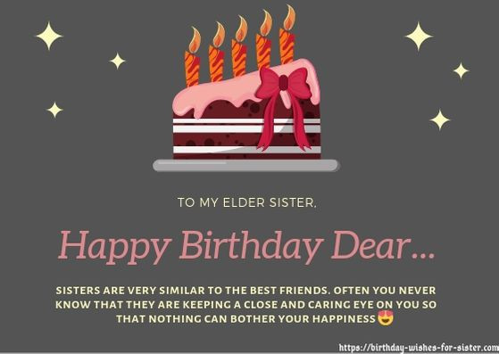 Big Sister Birthday Quotes
 1 Happy Birthday Wishes For Elder Sister Perfect Quotes
