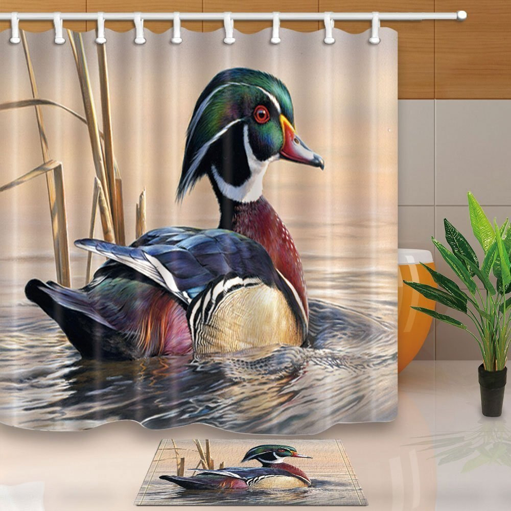 Bird Bathroom Decor
 Asian Wildlife Bird Bath Decor Mandarin Ducks Sail in