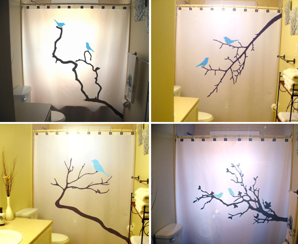 Bird Bathroom Decor
 Blue Birds Shower Curtains Tree Branch Bathroom Decor Kids