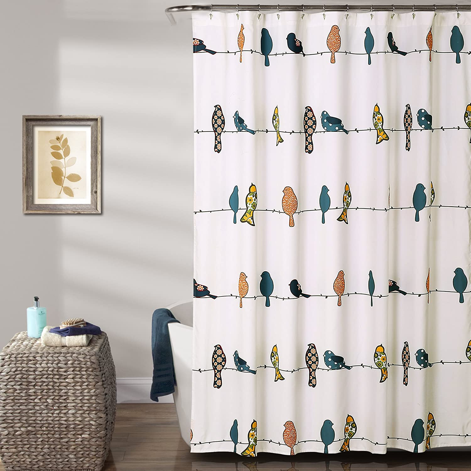 Bird Bathroom Decor
 Lush Decor Rowley Shower Curtain Floral Animal Bird Print