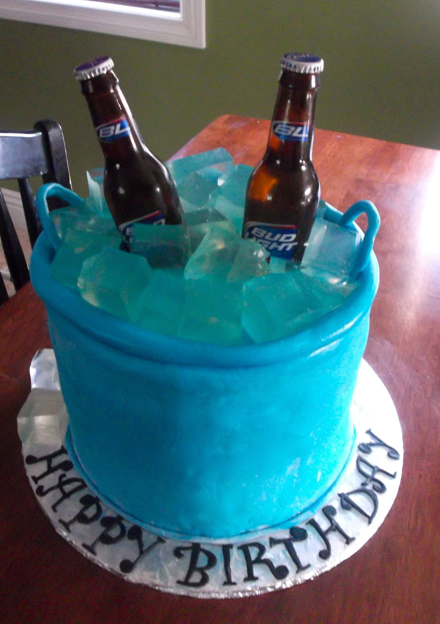 Birthday Cake Beer
 Beer Bucket Birthday Cake CakeCentral
