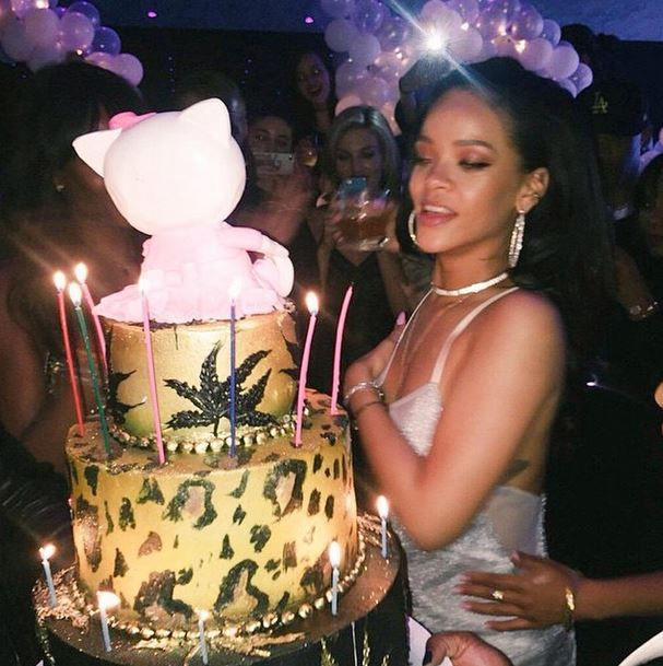 Birthday Cake By Rihanna
 Rihanna Turns 27 With Private Star Studded Party [PHOTOS