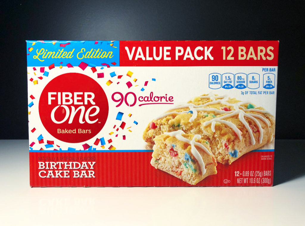 Birthday Cake Calories
 REVIEW Fiber e 90 Calorie Birthday Cake Bars Junk Banter