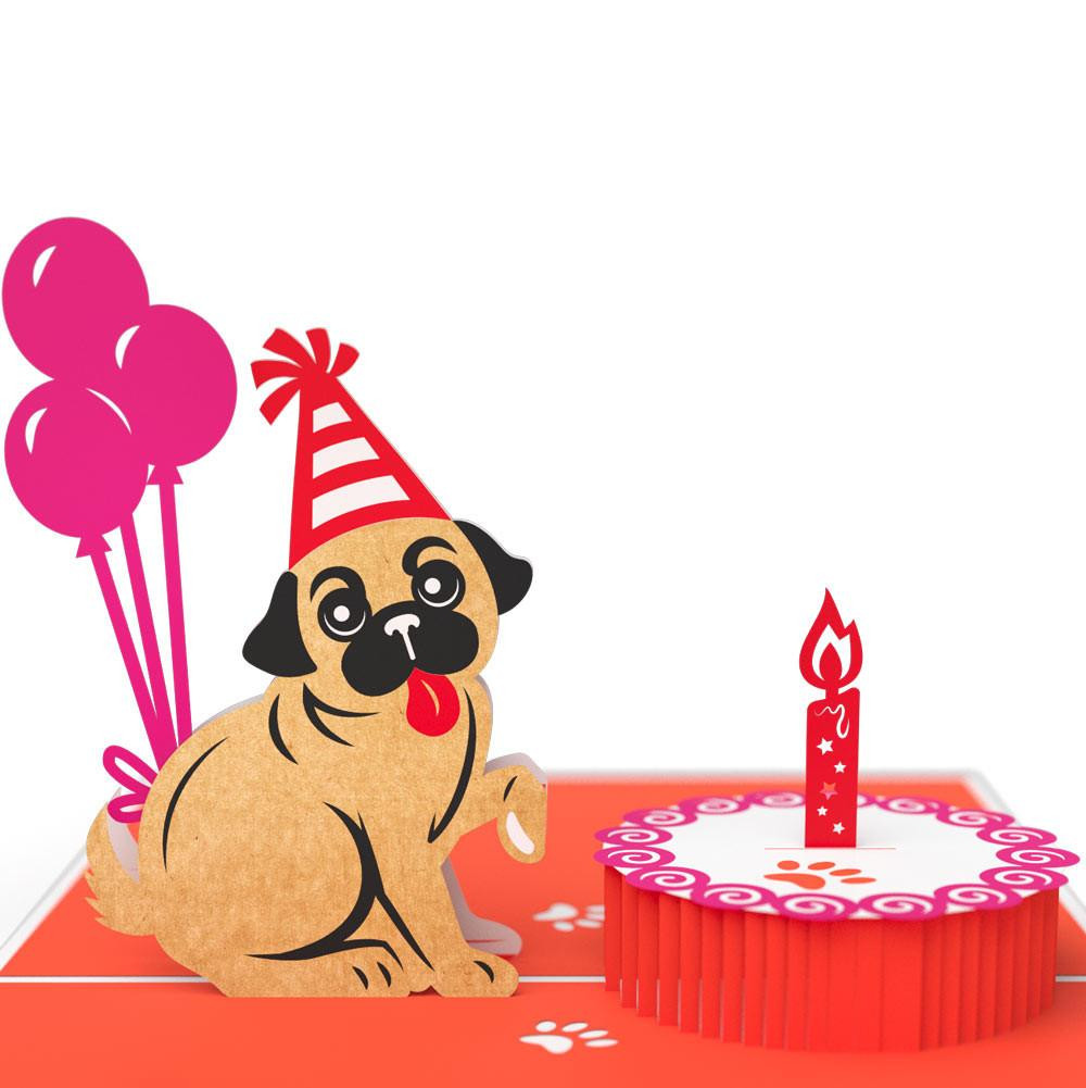 Birthday Cake Cards
 Pug Cake Smash Pop Up Card Lovepop